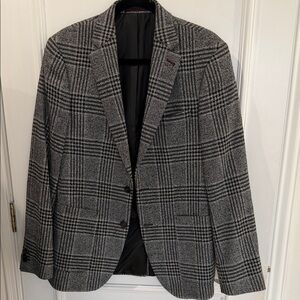 Burton Charcoal Checkered Men's Blazer